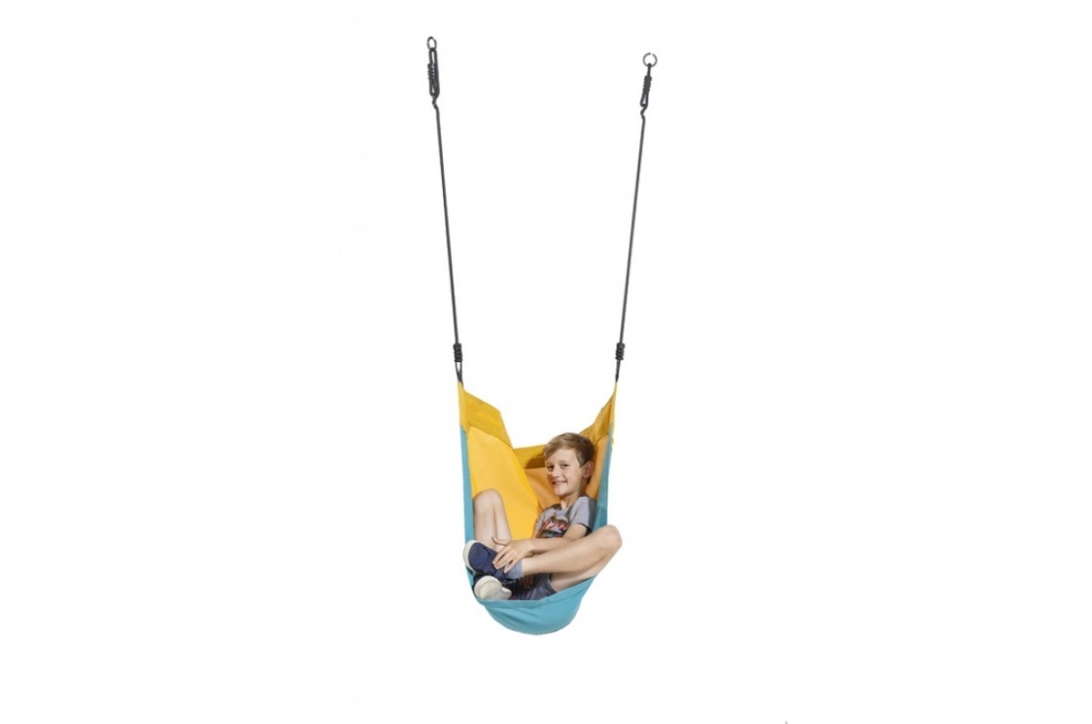 Adjustable Denoh Cocoon Seat - Turquoise and Yellow - by PEPPERTOWN online store