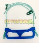Plastic Trapeze Swing on Rope - Blue