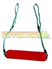 Ribbed Strap Seat on Adjustable Ropes- RED