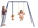 Action Double Swing Set with Glider