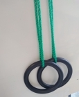 Ninja Traverse Ring on Green Adjustable Ropes