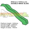 PFS12.5 Fibreglass Double Wave Slide (1200mm deck)