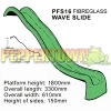 PFS16 Fibreglass Wave Slide (1800mm deck)