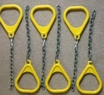 Yellow Ninja Triangles on Chain - 6 pc set